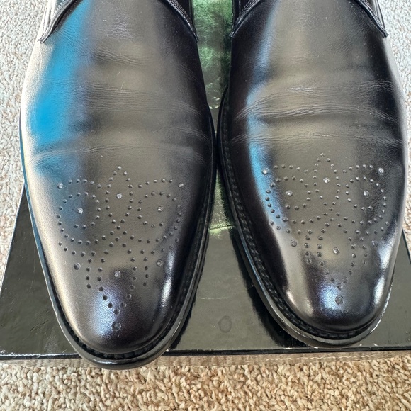 MAGNANNI GREY (CHARCOAL) MEDALLION PLAIN TOE MONK STRAP - Picture 1 of 9